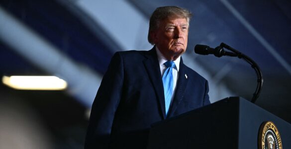 Donald Trump lors d'un meeting aux États-Unis, le 5 octobre 2026