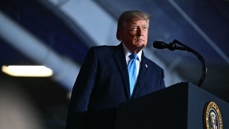 Donald Trump lors d'un meeting aux États-Unis, le 5 octobre 2026
