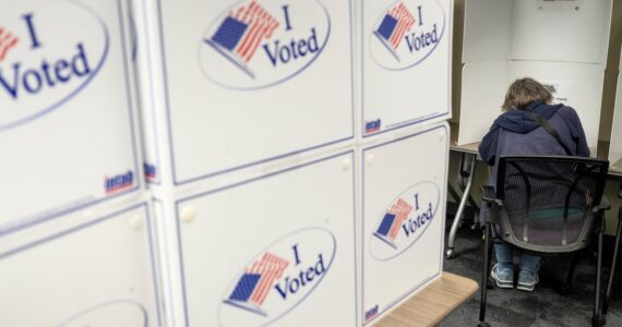 Un électeur vote à Alexandria en Virginie le 7 octobre 2026, photo de contexte Reuters