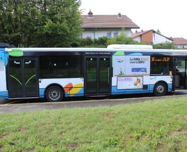 Bus Iveco Urbanway 12 du réseau Sibra à Annecy-le-Vieux
