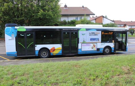 Bus Iveco Urbanway 12 du réseau Sibra à Annecy-le-Vieux