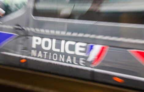 Véhicule de police, illustration de l'incident au lycée Condorcet de Forbach