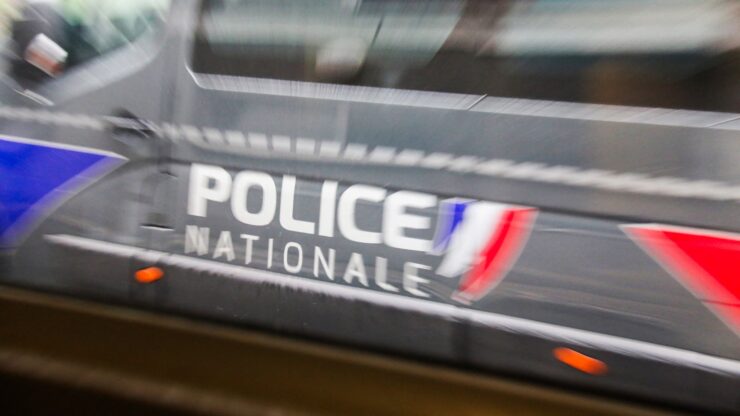 Véhicule de police, illustration de l'incident au lycée Condorcet de Forbach