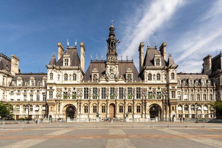 Façade de l’hôtel de ville de Paris, photographie du 20 juillet 2026