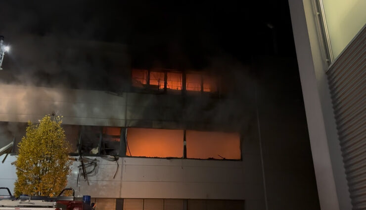 Incendie du bâtiment de B&T AG à Thoune, en Suisse