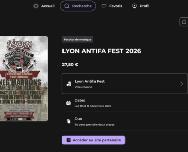 Affiche du Lyon Antifa Fest 2026