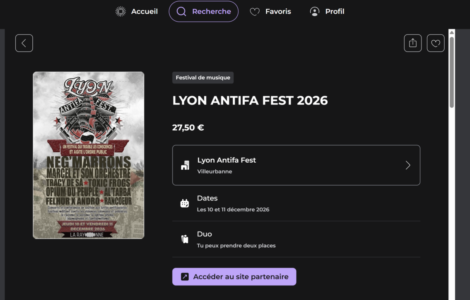 Affiche du Lyon Antifa Fest 2026