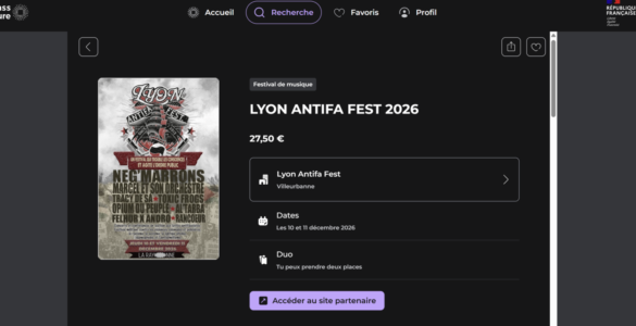 Affiche du Lyon Antifa Fest 2026