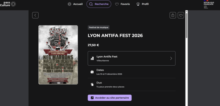 Affiche du Lyon Antifa Fest 2026