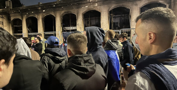 Rassemblement de soutien aux commerçants et aux forces de l’ordre, place Bellecour à Lyon, le 19 octobre 2026