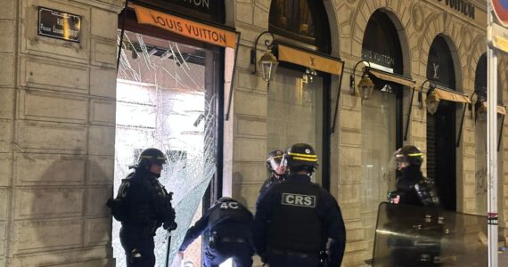 Boutique Louis Vuitton à Lyon après les pillages du 17 octobre 2026