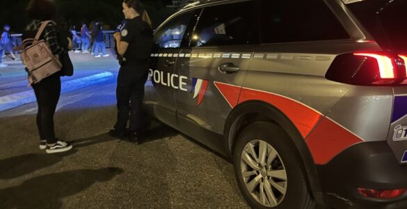 Intervention de police de nuit à Lyon