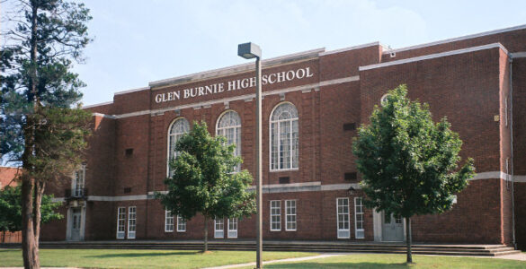 Glen Burnie High School, un établissement du comté d’Anne Arundel, photographie d’archives James G. Howes