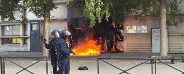 Incendie à l'entrée du lycée Henri-Moissan de Meaux