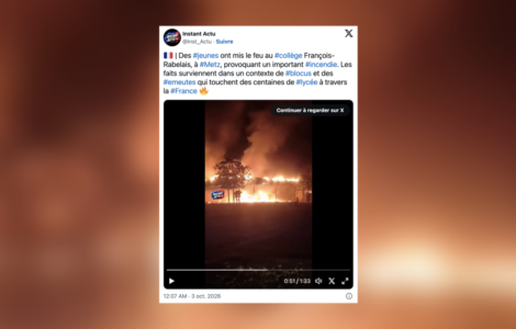 Incendie au collège François-Rabelais à Metz