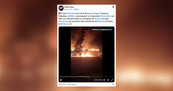 Incendie au collège François-Rabelais à Metz