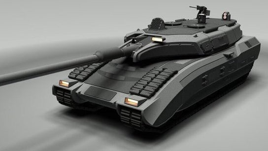 Maquette du Main Ground Combat System (MGCS), projet de char franco-allemand.