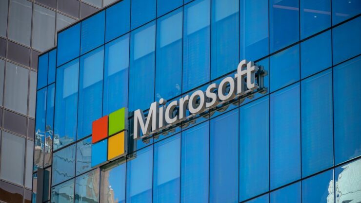 Façade de Microsoft, photographie jewhyte publiée par La Dépêche