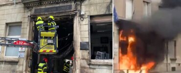 Entrée du lycée Henri-Loritz à Nancy après l’incendie du 8 octobre 2026