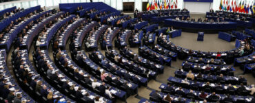 Hémicycle du Parlement européen à Strasbourg, photographié le 20 janvier 2026