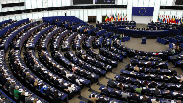 Hémicycle du Parlement européen à Strasbourg, photographié le 20 janvier 2026