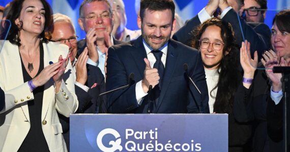Paul St-Pierre Plamondon, dirigeant du Parti québécois, après les élections québécoises de 2026