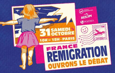 Affiche officielle du colloque « Remigration : ouvrons le débat » le 31 octobre 2026