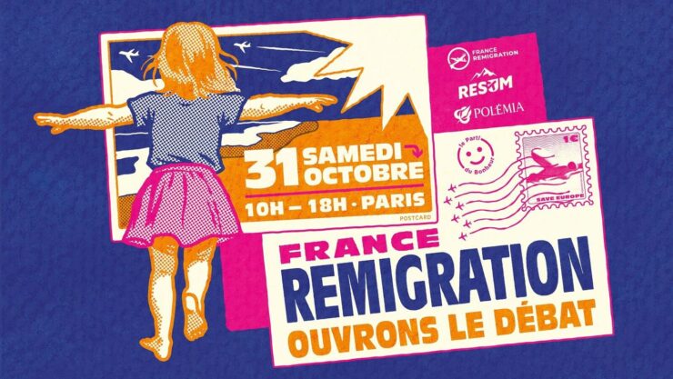 Affiche officielle du colloque « Remigration : ouvrons le débat » le 31 octobre 2026