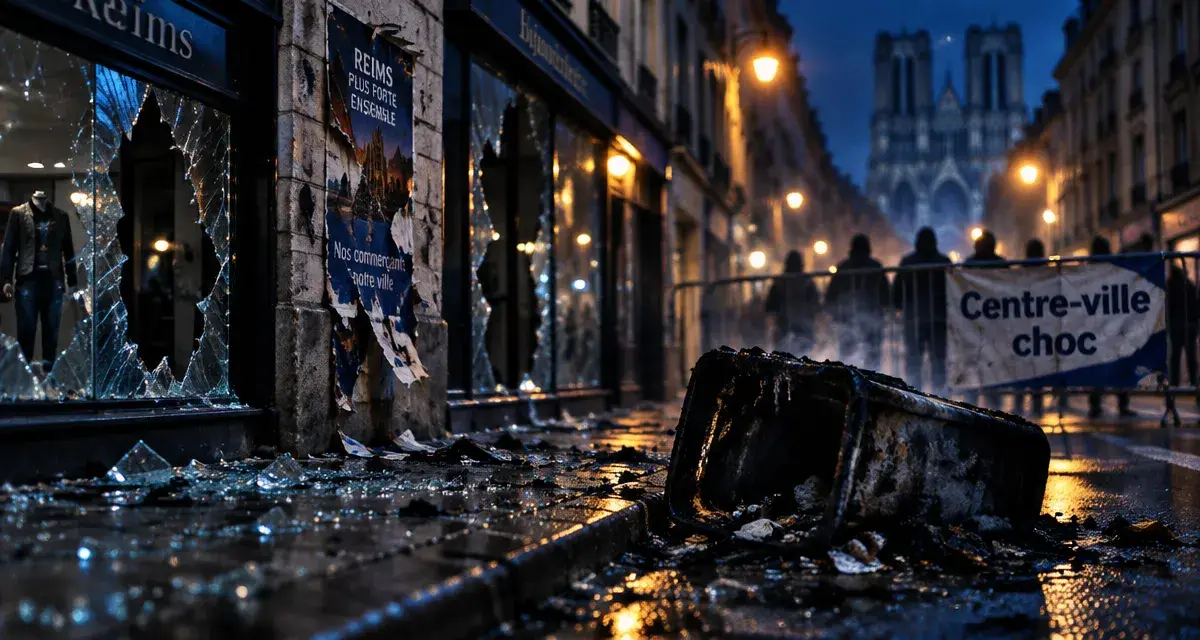 Reims : centre-ville après les saccages du 17 octobre 2026