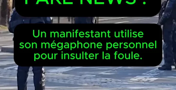 Capture de la vidéo accompagnant le démenti de la Gendarmerie nationale sur des propos attribués à tort à un policier.
