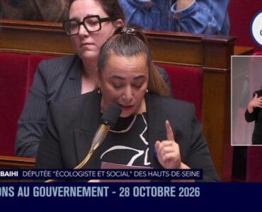 Sabrina Sebaihi intervient à l’Assemblée nationale le 28 octobre 2026.