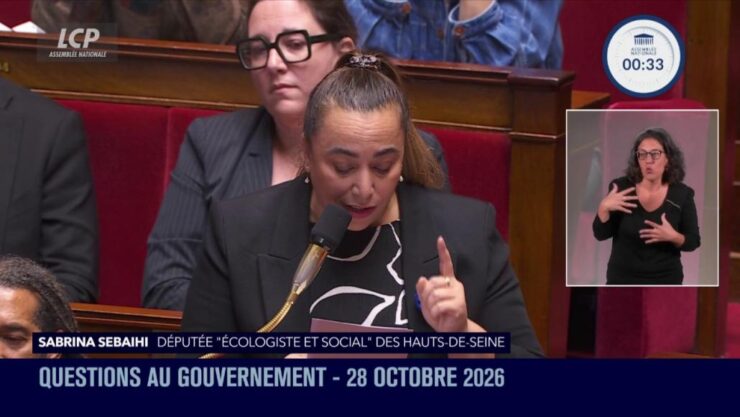 Sabrina Sebaihi intervient à l’Assemblée nationale le 28 octobre 2026.