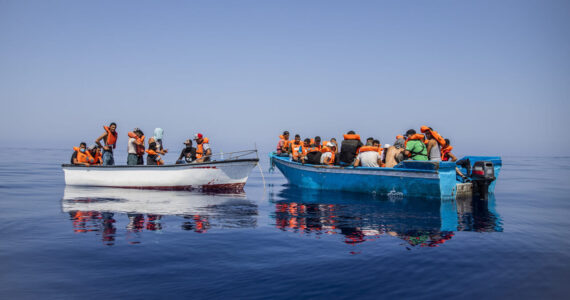 Embarcation utilisée sur la route migratoire entre l'Algérie et la Sardaigne