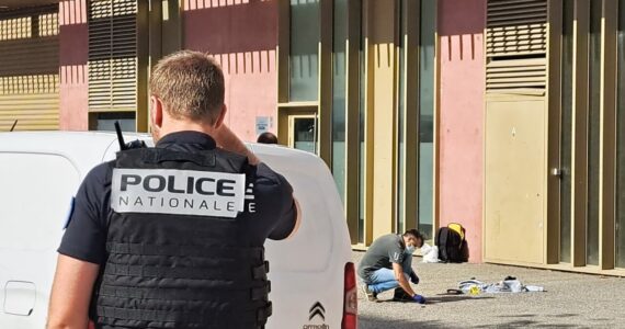 Police sur les lieux d'une fusillade à Empalot, Toulouse