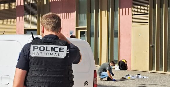 Police sur les lieux d'une fusillade à Empalot, Toulouse