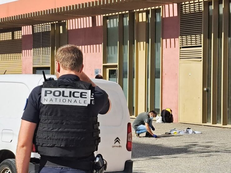 Police sur les lieux d'une fusillade à Empalot, Toulouse