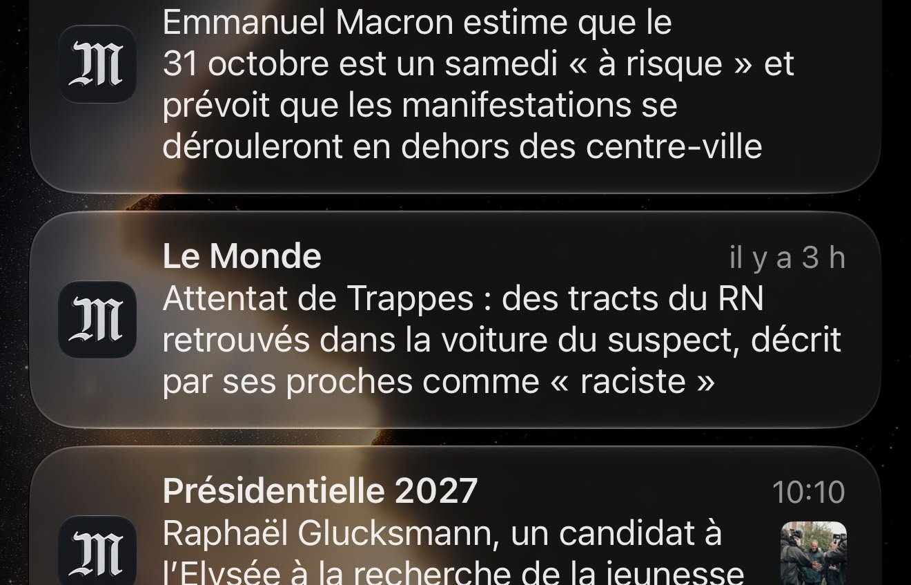 La notification initiale du Monde mentionne des tracts RN dans la voiture du suspect