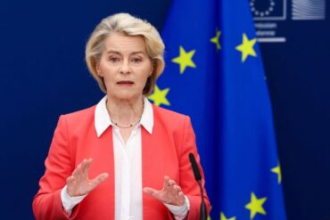 Ursula von der Leyen lors d’une conférence de presse