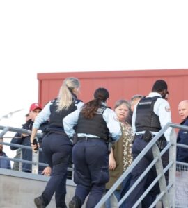 Intervention des gendarmes en tribune lors de Vigneux-de-Bretagne – Fontenay en Coupe de France le 25 octobre 2026